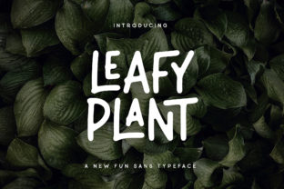 Leafy Plant Font: Adding Natural Charm to Your Creative Projects