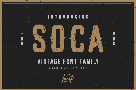 Soca: A Vintage Display Font for Modern Marketing
